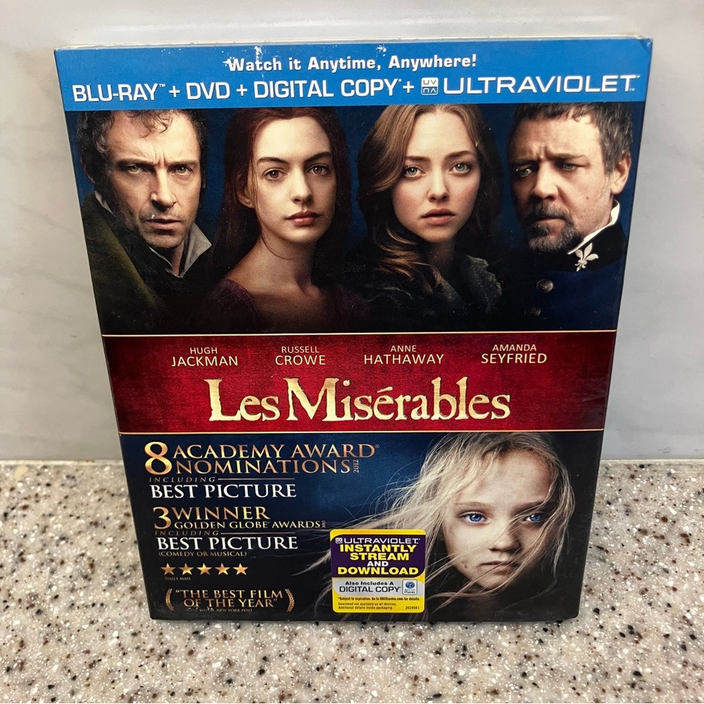 Les Misérables Blu-ray DVD Digital Copy Brand New